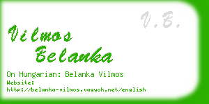 vilmos belanka business card